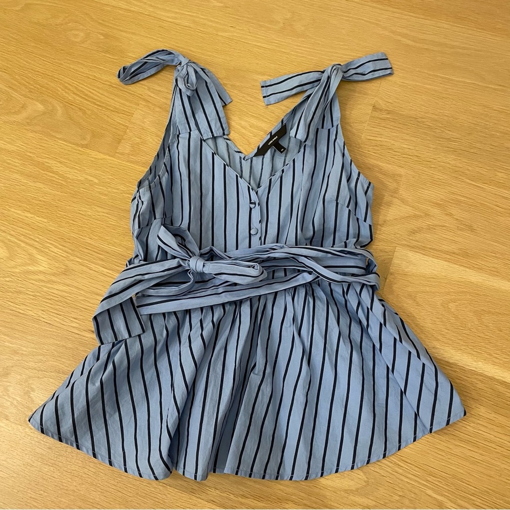 Vero moda wrap top blue striped